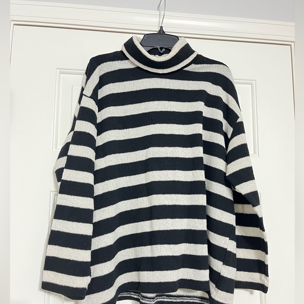 Like new Zara knit Turtle neck sweater striped